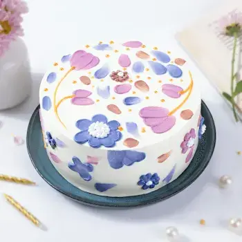 pfloralblisscakeandcharmingorchidsbouquetcombo3928092